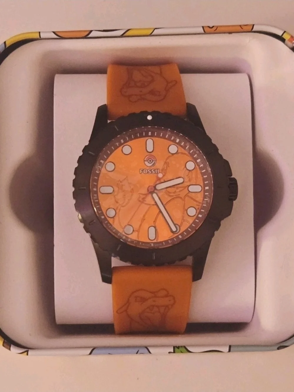 Pokémon Center x Fossil Charmander Orange Watch FS5957 Brand New Sealed Box